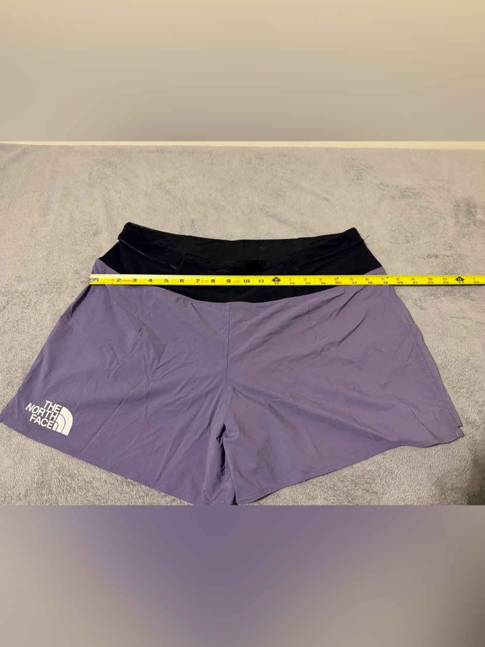 The North Face Women's Lavender Athletic Shorts with Black Waistband